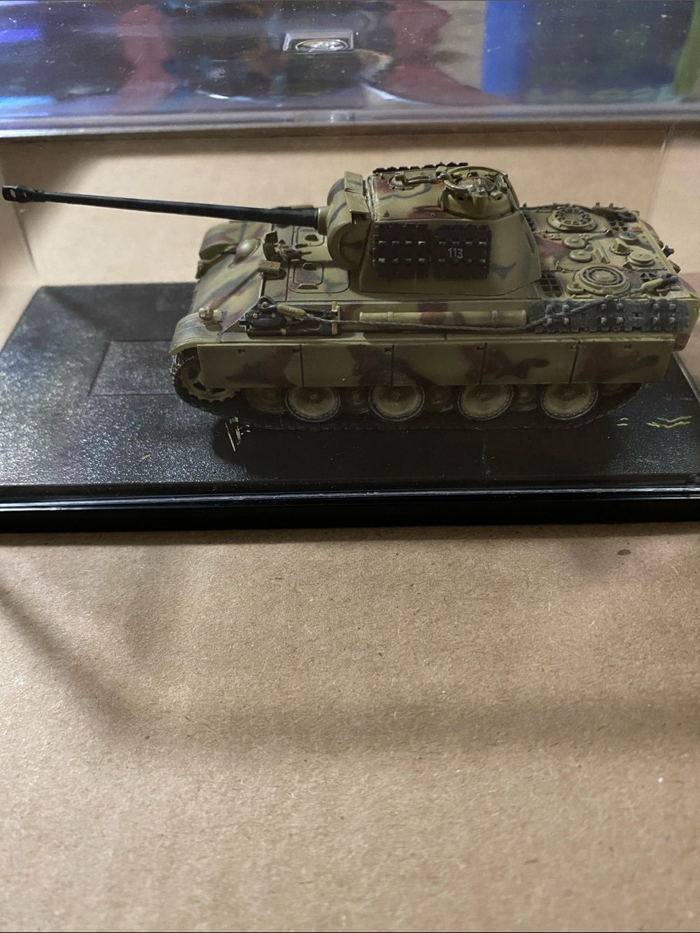 Diecast Military Tank Model in Olive Camo
